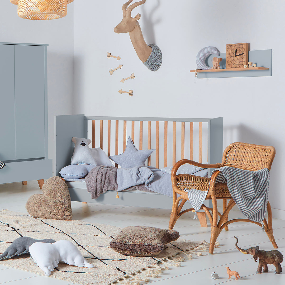 Lit évolutif 70x140 Novelies Zara Gris - vue 4
