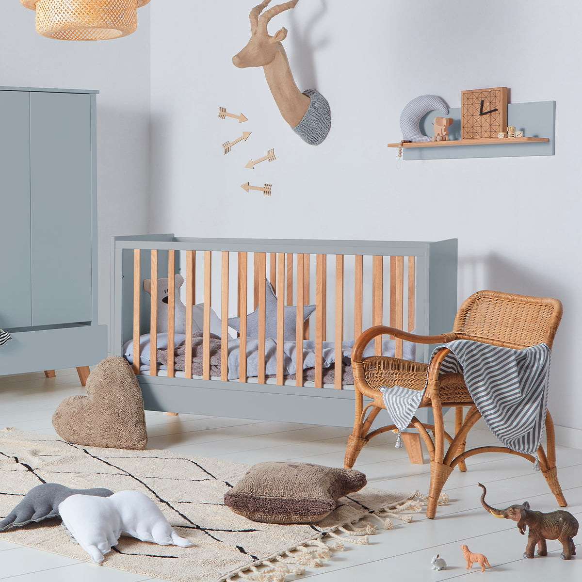 Lit évolutif 70x140 Novelies Zara Gris - vue 3