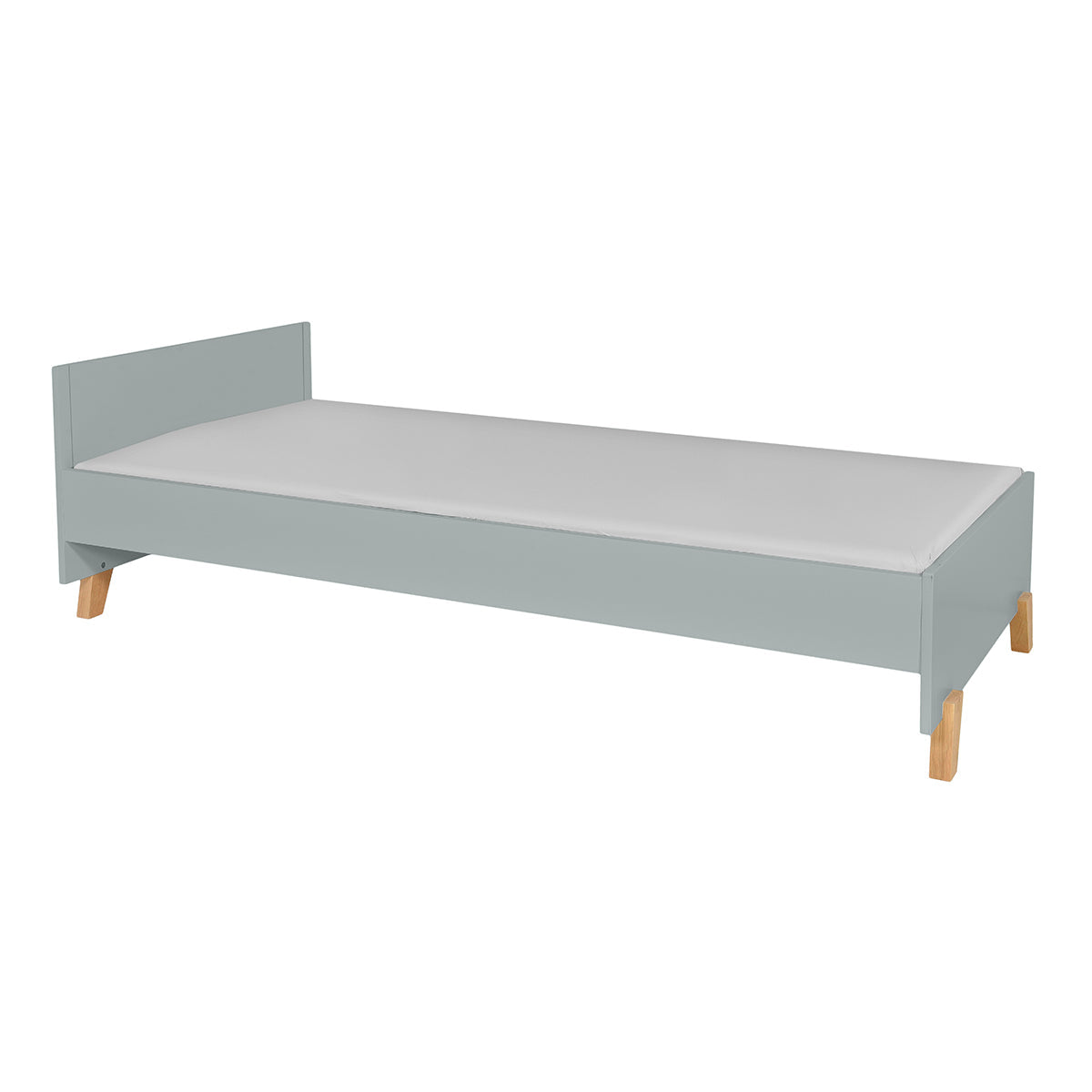 Lit 90x200 sommier et tiroir inclus Novelies Zara Gris - vue 3