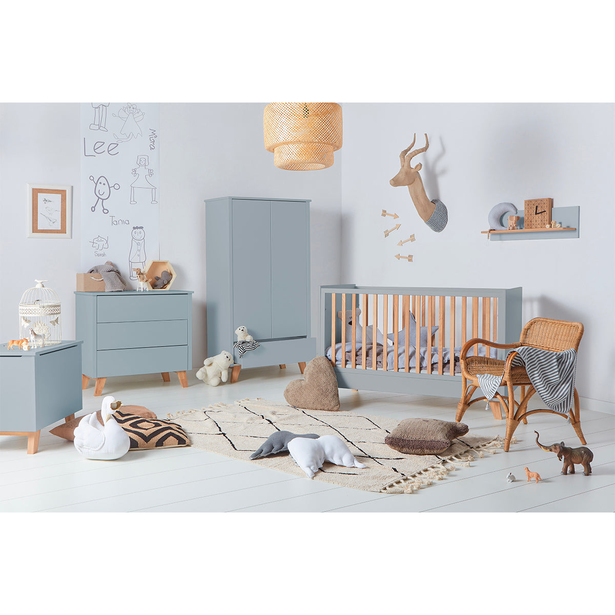 Lit évolutif 70x140 Novelies Zara Gris - vue 5