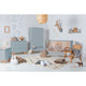 Chambre complète lit évolutif 70x140 commode à langer et armoire 2 portes Novelies Zara Gris