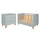 Lit évolutif 70x140 et commode 3 tiroirs Novelies Zara Gris