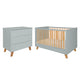 Lit évolutif 70x140 et commode 3 tiroirs Novelies Zara Gris