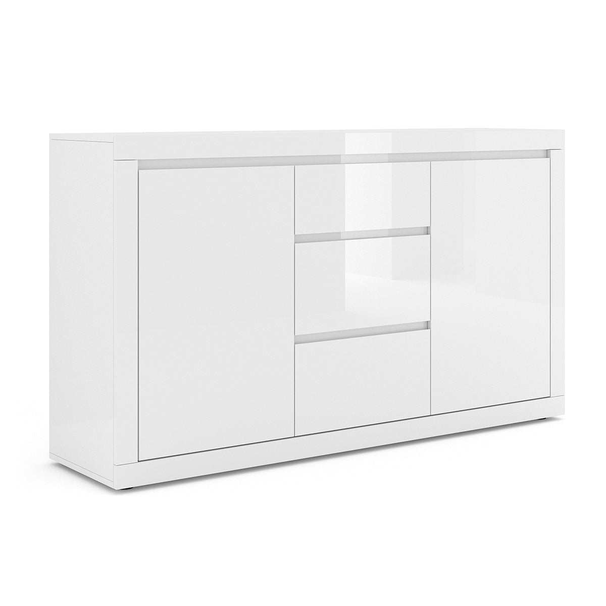 Buffet 2 portes 3 tiroirs Olia Blanc