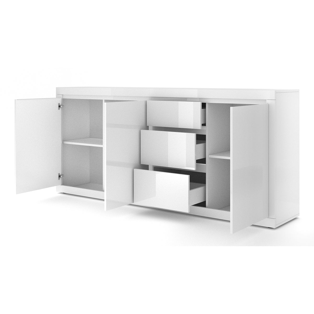 Buffet 3 portes 3 tiroirs Olia Blanc - vue 2