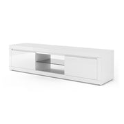 Meuble TV 2 portes 180 cm TV Olia Blanc