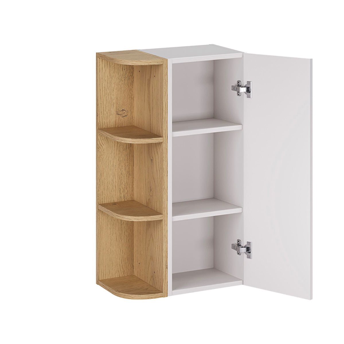 Armoire murale 3 niches arrondies Oria Blanc mat - vue 2