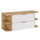 Meuble sous-vasque 120cm niches arrondies plan de toilette Oria Blanc mat