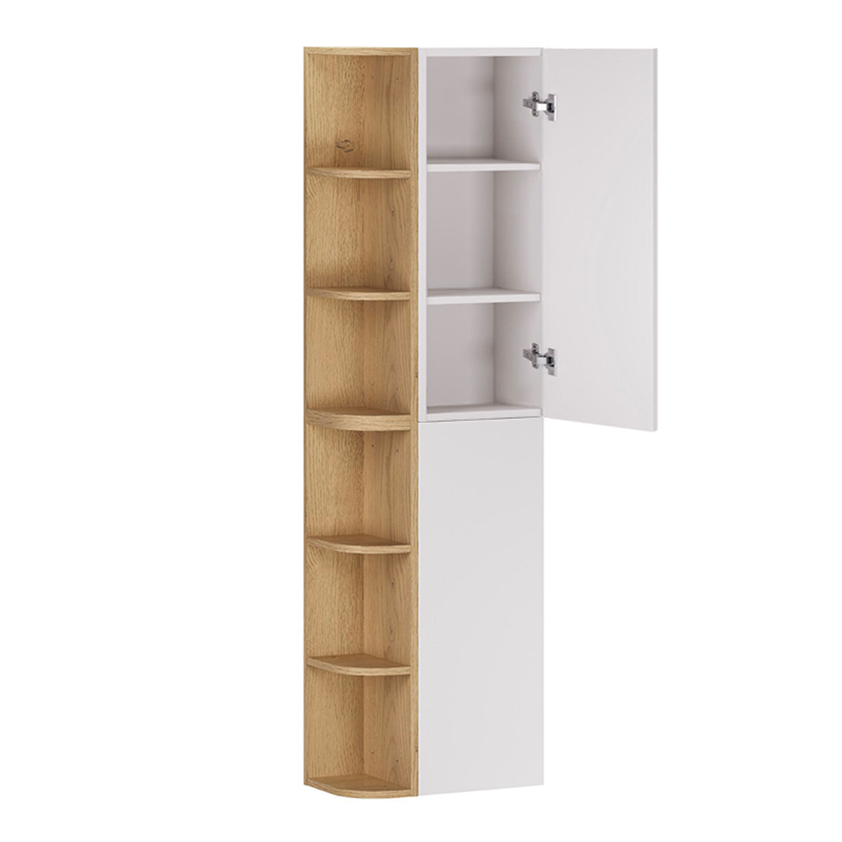 Colonne murale niches arrondies Oria Blanc mat - vue 2