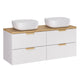 Meuble double vasque 120cm Oria Blanc mat
