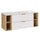 Meuble simple vasque encastrée 120cm 4 niches Oria Blanc mat