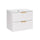 Meuble simple vasque encastrée 60cm Oria Blanc mat