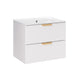 Meuble simple vasque encastrée 60cm Oria Blanc mat