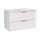 Meuble simple vasque encastrée 80cm Oria Blanc mat