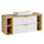 Meuble simple vasque 120cm 4 niches Oria Blanc mat