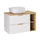 Meuble simple vasque 80cm 2 niches Oria Blanc mat