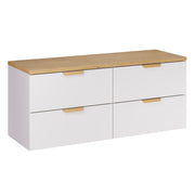 Meuble sous-vasque 120cm plan de toilette Oria Blanc mat