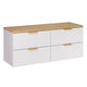 Meuble sous-vasque 120cm plan de toilette Oria Blanc mat