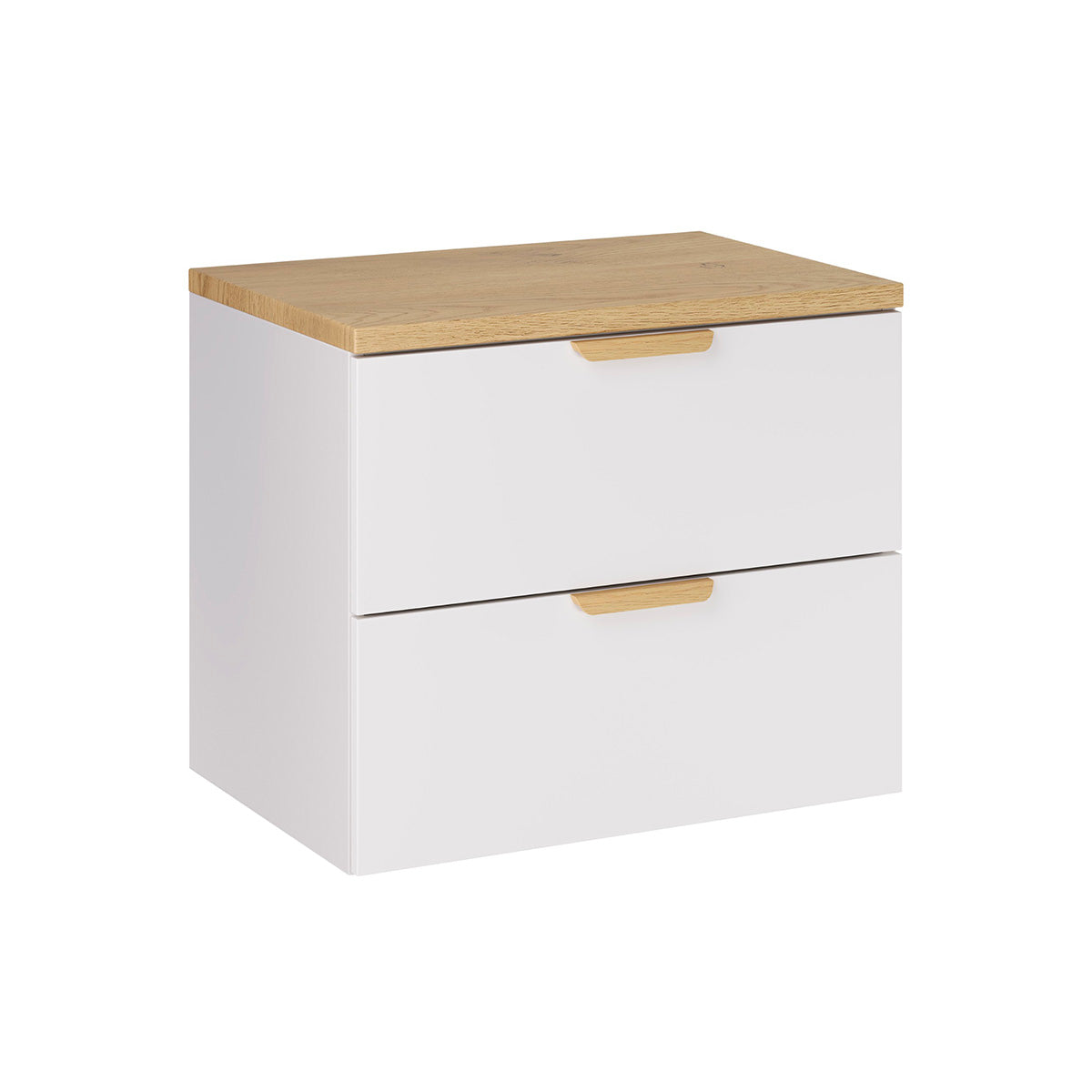 Ensemble meuble sous-vasque 60cm et colonne Oria Blanc mat - vue 2