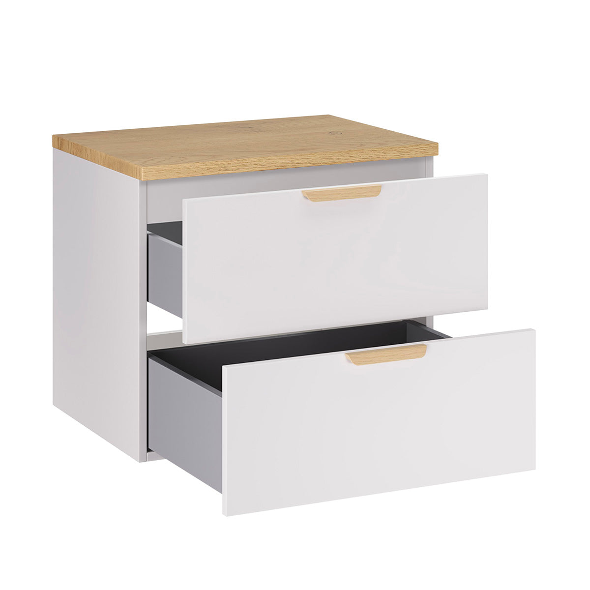 Ensemble meuble sous-vasque 60cm et colonne Oria Blanc mat - vue 3