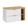 Meuble sous-vasque 80cm 2 niches Oria Blanc mat