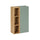 Armoire murale 3 niches Oria Vert mat