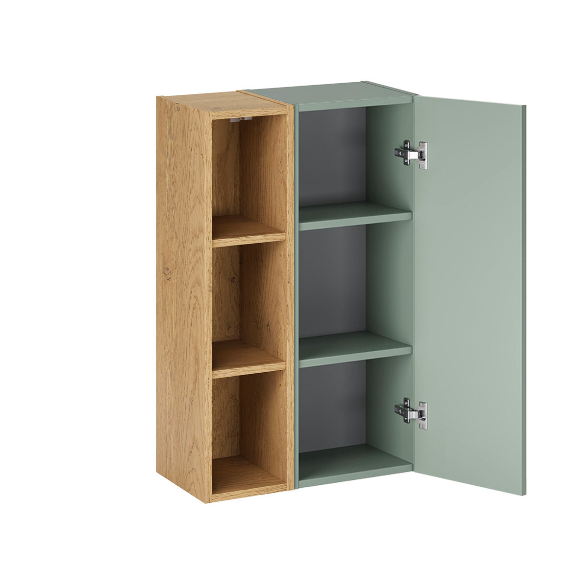 Armoire murale 3 niches Oria Vert mat - vue 2