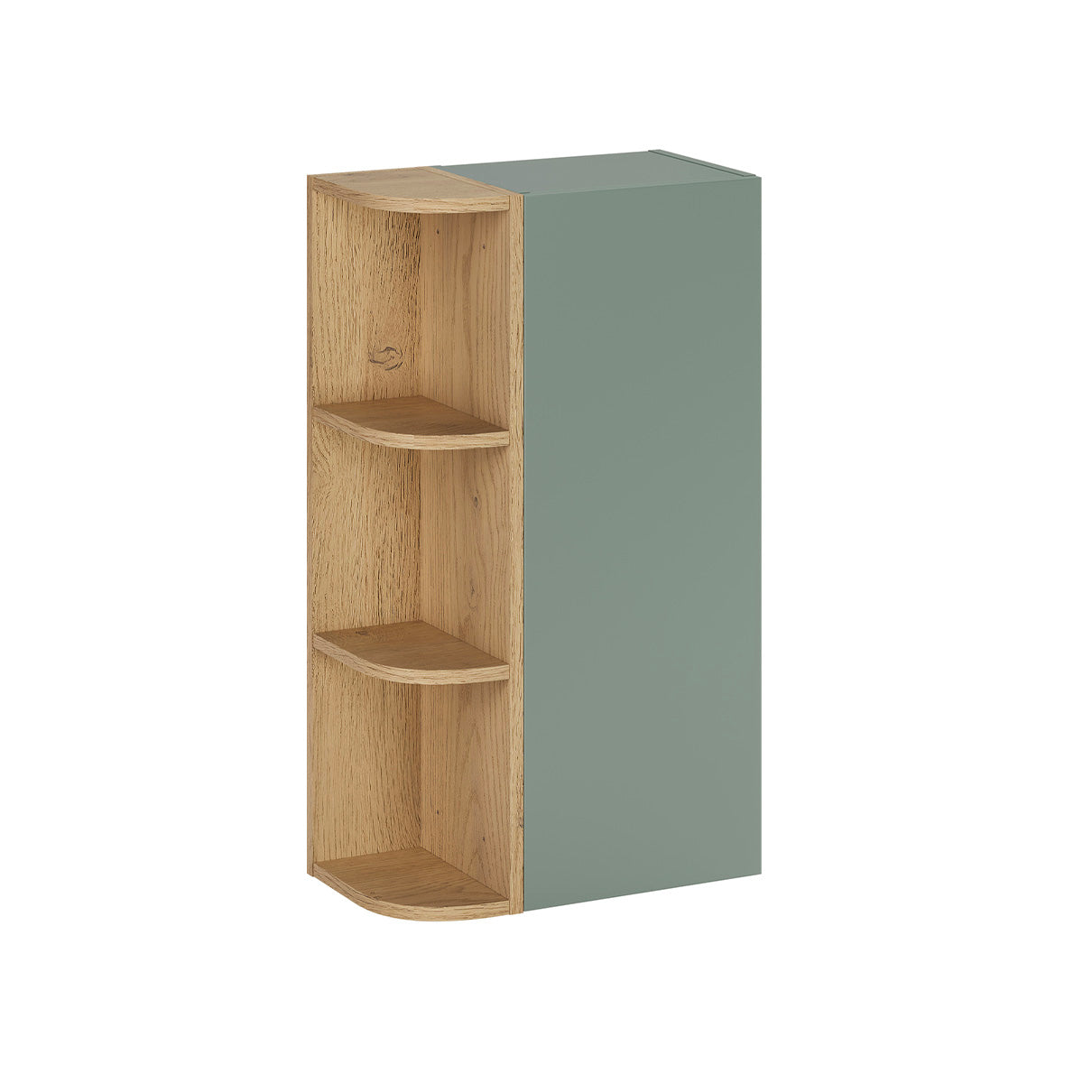 Armoire murale 3 niches arrondies Oria Vert mat