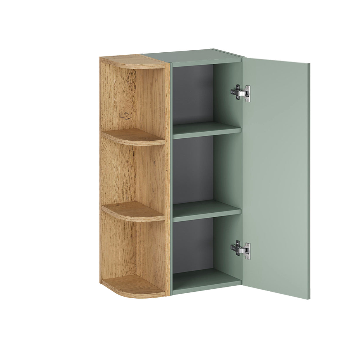 Armoire murale 3 niches arrondies Oria Vert mat - vue 2