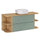 Meuble simple vasque 120cm niches arrondies Oria Vert mat