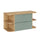 Meuble sous-vasque 100cm niches arrondies plan de toilette Oria Vert mat