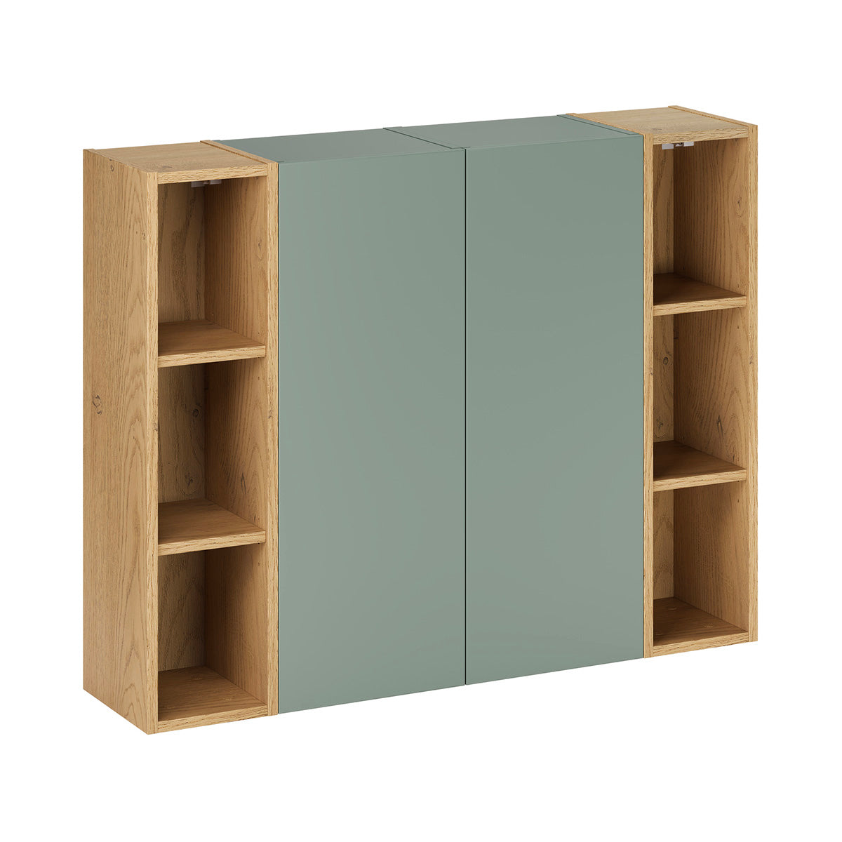 Ensemble meuble simple vasque 80cm et colonne Oria Vert mat - vue 11