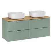 Meuble double vasque 120cm Oria Vert mat