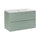 Meuble simple vasque encastrée 80cm Oria Vert mat