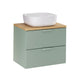 Meuble simple vasque 60cm Oria Vert mat