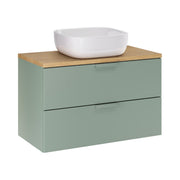 Meuble simple vasque 80cm Oria Vert mat