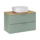 Meuble simple vasque 80cm Oria Vert mat