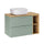 Meuble simple vasque 80cm 2 niches Oria Vert mat