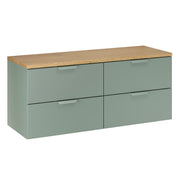 Meuble sous-vasque 120cm plan de toilette Oria Vert mat