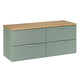 Meuble sous-vasque 120cm plan de toilette Oria Vert mat