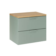 Meuble sous-vasque 60cm plan de toilette Oria Vert mat