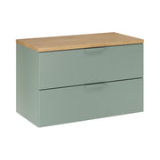 Meuble sous-vasque 80cm plan de toilette Oria Vert mat