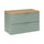 Meuble sous-vasque 80cm plan de toilette Oria Vert mat