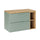 Meuble sous-vasque 80cm 2 niches Oria Vert mat