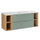 Meuble simple vasque encastrée 120cm 4 niches Oria Vert mat