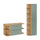 Ensemble meuble sous-vasque 100cm niches arrondies et colonne Oria Vert mat