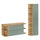 Ensemble meuble sous-vasque 120cm niches arrondies et colonne Oria Vert mat