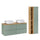 Ensemble meuble double vasque 120cm et colonne Oria Vert mat