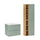 Ensemble meuble simple vasque encastrée 60cm et colonne Oria Vert mat