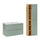 Ensemble meuble simple vasque encastrée 80cm et colonne Oria Vert mat